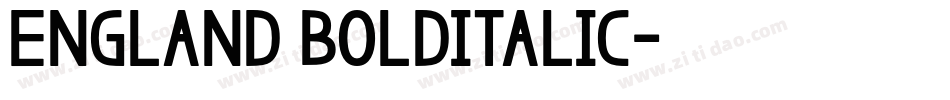 England BoldItalic字体转换